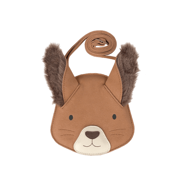 Britta Exclusive Purse | Kindertasje | Fluffy Squirrel | Walnut Nubuck
