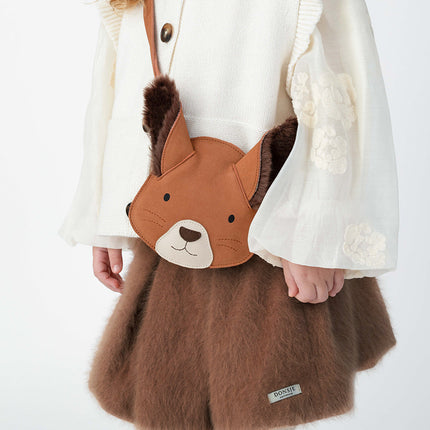 Britta Exclusive Purse | Kindertasje | Fluffy Squirrel | Walnut Nubuck