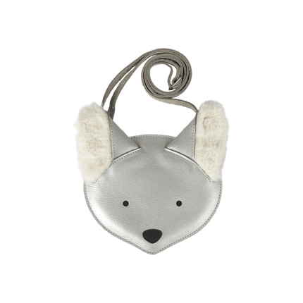 Britta Exclusive Purse | Kindertasje | Polar Fox | Silver Grey Metallic Leather