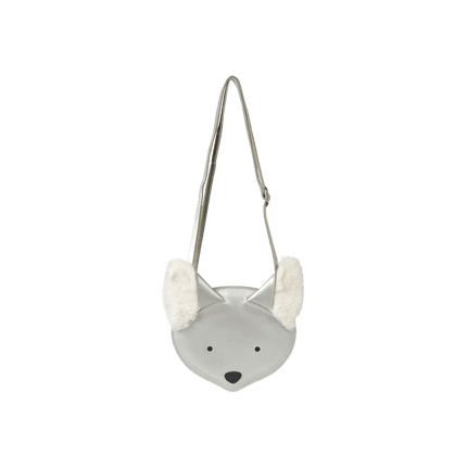 Britta Exclusive Purse | Kindertasje | Polar Fox | Silver Grey Metallic Leather
