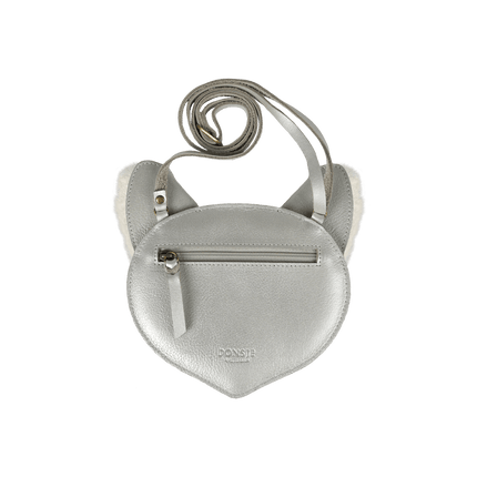 Britta Exclusive Purse | Kindertasje | Polar Fox | Silver Grey Metallic Leather