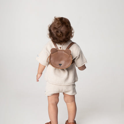 Kapi Classic Backpack | Kinderrugzak | Bear | Cognac Classic Leather
