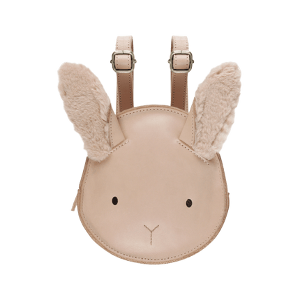 Kapi Exclusive Backpack | Kinderrugzak | Fluffy Bunny | Light Rust Leather