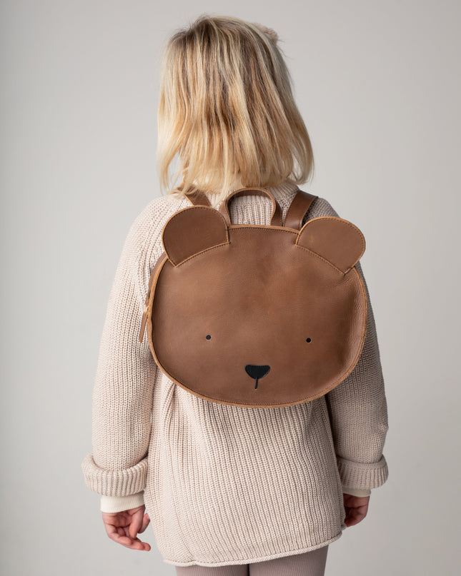 Umi Schoolbag | Schooltas | Bear | Cognac Classic Leather