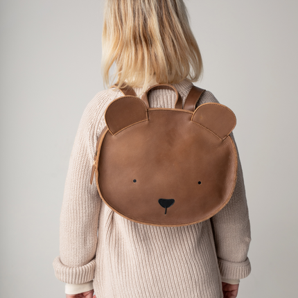 Umi Schoolbag | Schooltas | Bear | Cognac Classic Leather
