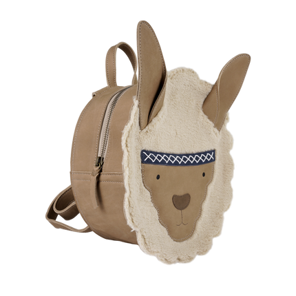 Umi Schoolbag | Schooltas | Alpaca | Beige Curly Faux Fur