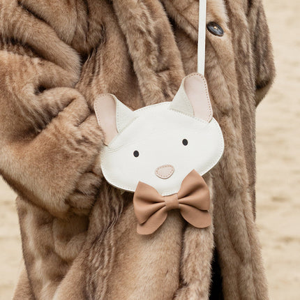 Pua Purse | Kindertasje | Kitten | Off White Leather