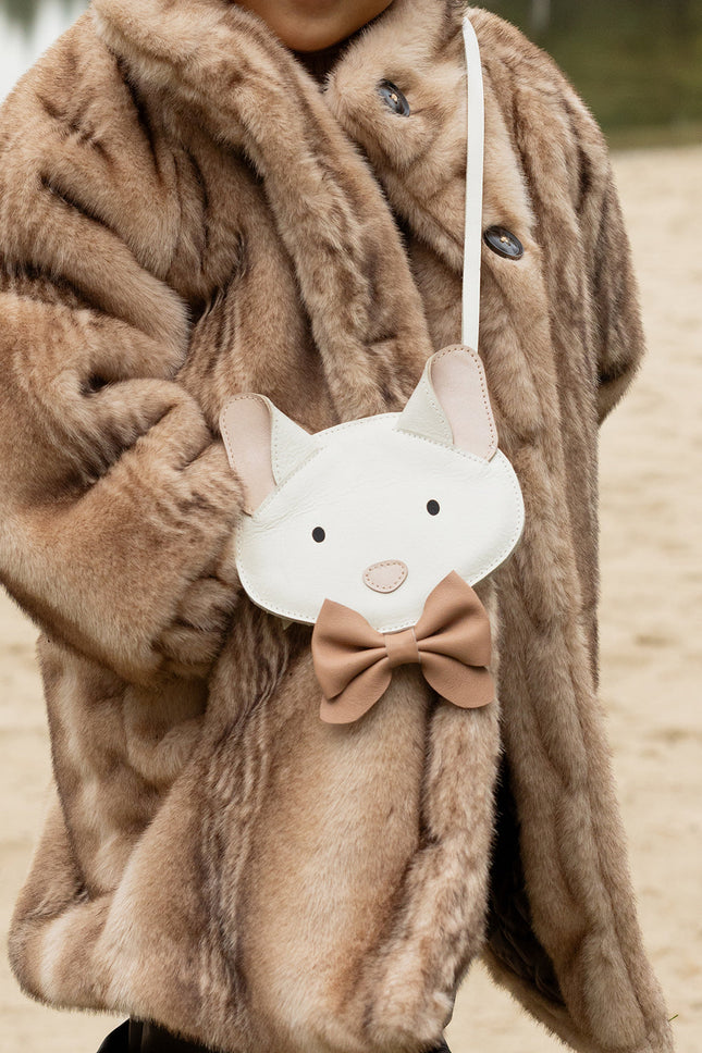 Pua Purse | Kindertasje | Kitten | Off White Leather