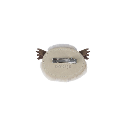 Josy Exclusive Hairclip | Haarclip | Owl | Ivory Classic Leather