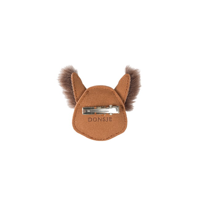Josy Exclusive Hairclip | Haarclip | Fluffy Squirrel | Walnut Nubuck