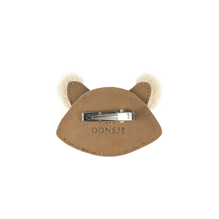 Josy Exclusive Hairclip | Haarclip | Raccoon | Truffle Nubuck