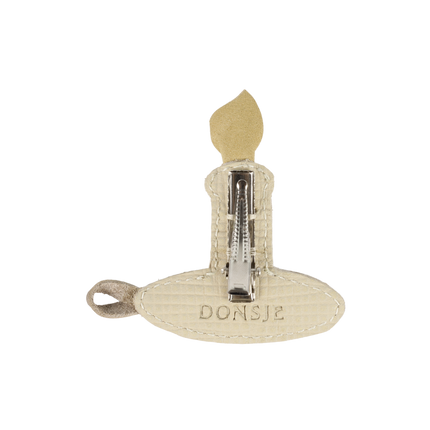 Wonda Hairclip | Haarclip | Candle | Cream Scored Leather