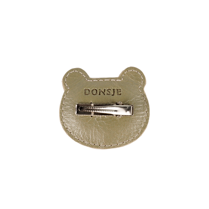Blinc Clip | Haarclip | Bear | Champagne Metallic Leather