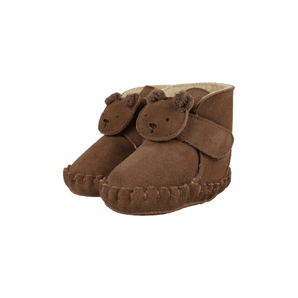 Pouty Booties | Fluffy Bear | Teddy Brown Suede