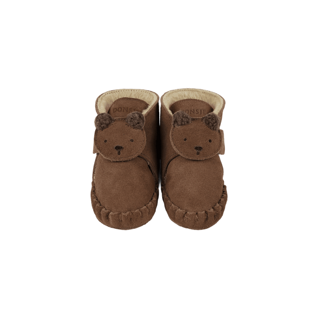 Pouty Booties | Fluffy Bear | Teddy Brown Suede