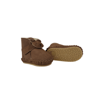 Pouty Booties | Fluffy Bear | Teddy Brown Suede