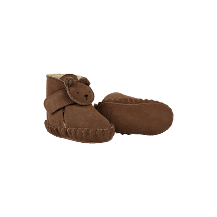 Pouty Booties | Fluffy Bear | Teddy Brown Suede