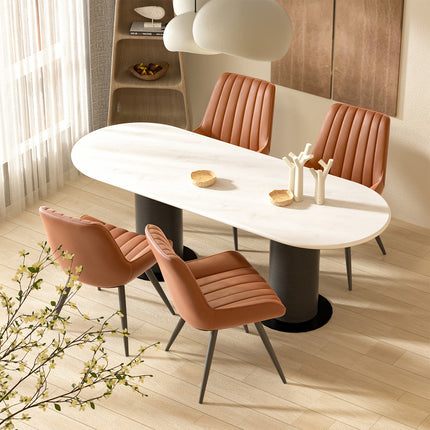 Eetkamerstoelen, Set van 2/4/6, Keukenstoelen, Gestoffeerde Stoelen met Metalen Poten, Woonkamerstoel met Rugleuning en Zitkussen, voor Eetkamer, Receptie Stoel, Kantoor
