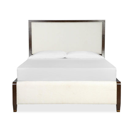 Magnussen Home Rowan Espresso Upholstered Panel Queen Bed