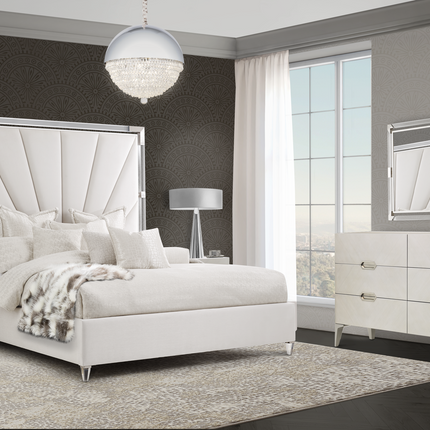 Michael Amini Penthouse Bed - Ash Gray
