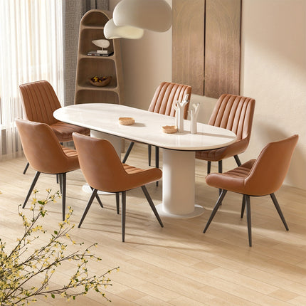 Eetkamerstoelen, Set van 2/4/6, Keukenstoelen, Gestoffeerde Stoelen met Metalen Poten, Woonkamerstoel met Rugleuning en Zitkussen, voor Eetkamer, Receptie Stoel, Kantoor