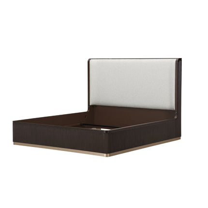 Michael Amini West Kensington Bed - Buff/Medium Espresso
