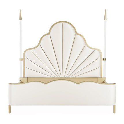 Michael Amini Malibu Crest Scalloped Poster Bed