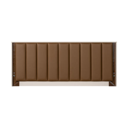 Michael Amini Pavira Eastern King Bed with LED Lights - Walnut