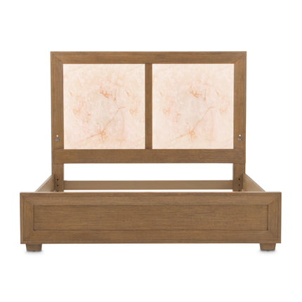 Michael Amini Portrait Panel Bed with LED Lights - Sienna Brown