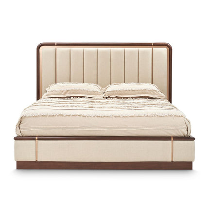 Michael Amini Mason Park Platform Bed with Lift Mechanism - Umber