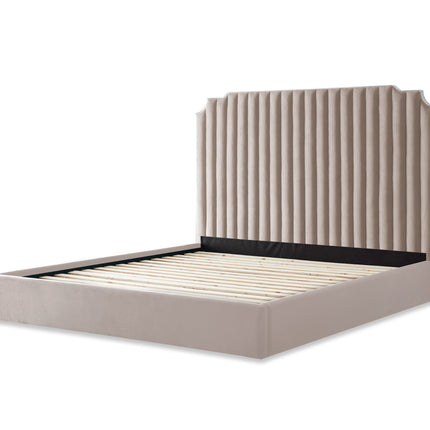 Michael Amini Amaryllis Lift Up Storage Bed - Taupe