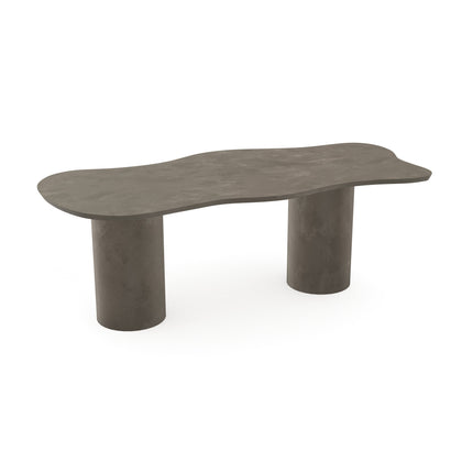 Beton eettafel Leather Taupe - Wolk - columbus duo leather taupe