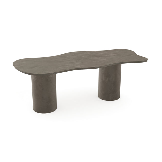 Beton eettafel Leather Taupe - Wolk - columbus duo leather taupe