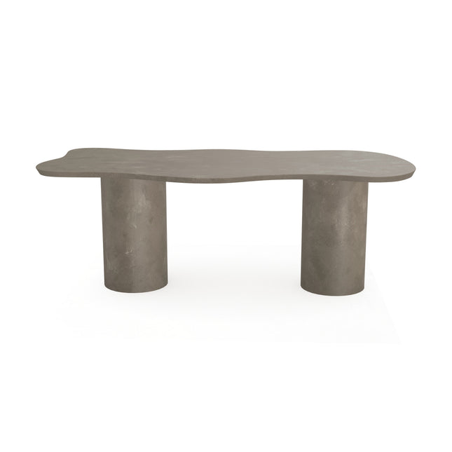 Beton eettafel Leather Taupe - Wolk - columbus duo leather taupe