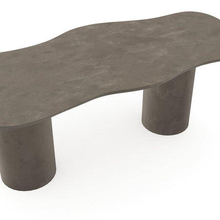 Beton eettafel Leather Taupe - Wolk - columbus duo leather taupe