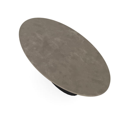 Beton eettafel Leather Taupe - Ovaal -  Sjors zwart