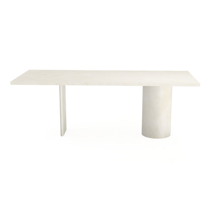 Beton-Esstisch Creamy White – rechteckig - Columbus-Mix-Gestell