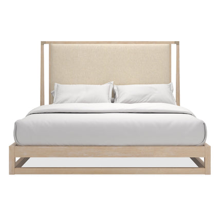 Caracole Classic Pinstripe Upholstered Light King Bed PD