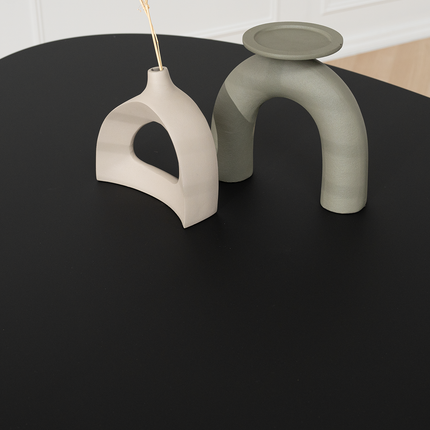 Fenix-Esstisch Nero Ingo - oval - Anna schwarz