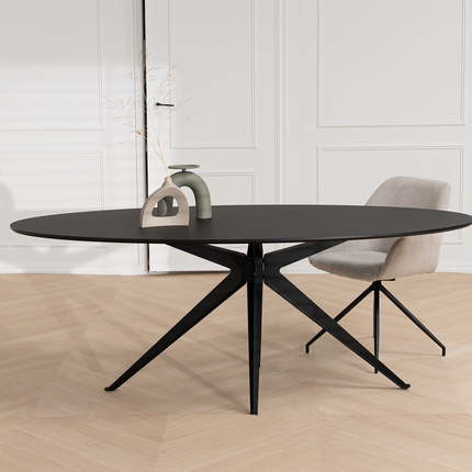 Fenix-Esstisch Nero Ingo - oval - Anna schwarz