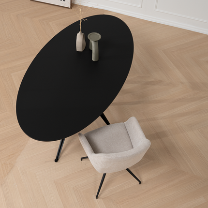 Fenix-Esstisch Nero Ingo - oval - Anna schwarz