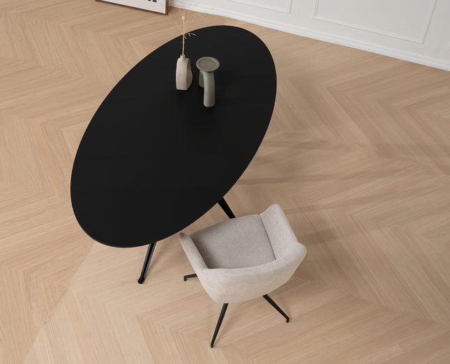 Fenix-Esstisch Nero Ingo - oval - Anna schwarz