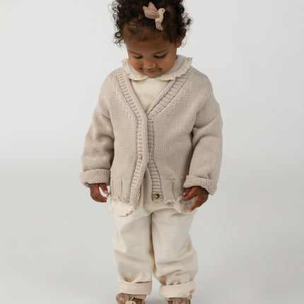 Amelot Cardigan | Kindervest | Soft Sand