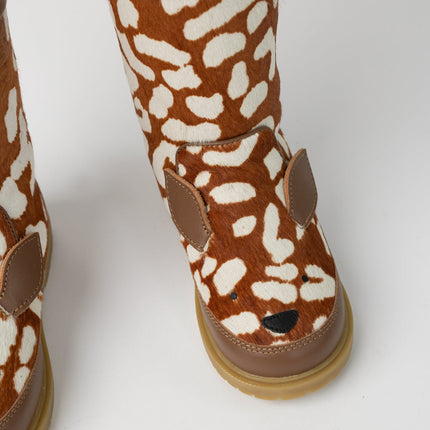Wadudu Exclusive Boots | Kinderlaarzen | Bambi | Brown Spotted Cow Hair