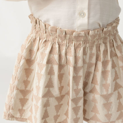 Joysa Shorts | Kindershort | Soft Sand - Rose Triangular
