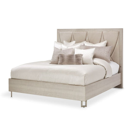 Michael Amini Marin Panel Bed - Greige