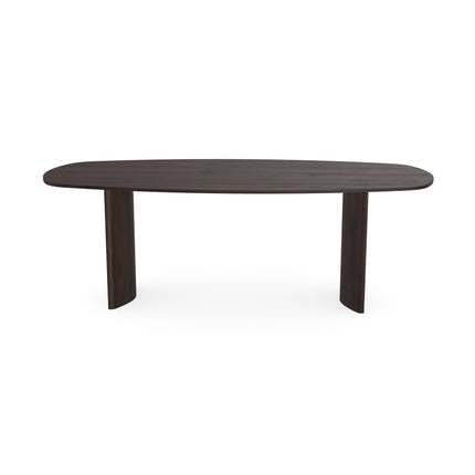 Eiken eettafel walnut brown 2x - Deens ovaal - Loulou walnut brown 2x