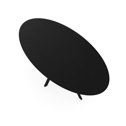 Eiken massief eettafel zwart - Ovaal - Jeroen zwart