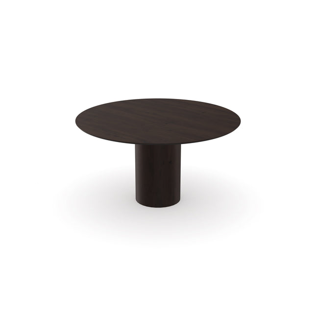 Eiken eettafel walnut brown 2x - Rond - Columbus walnut brown 2x