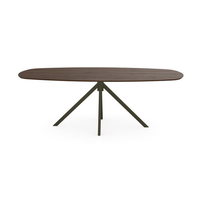Massiver Eichentisch Toscane 2x - Dänisch oval - Jeroen Anodic Bronze